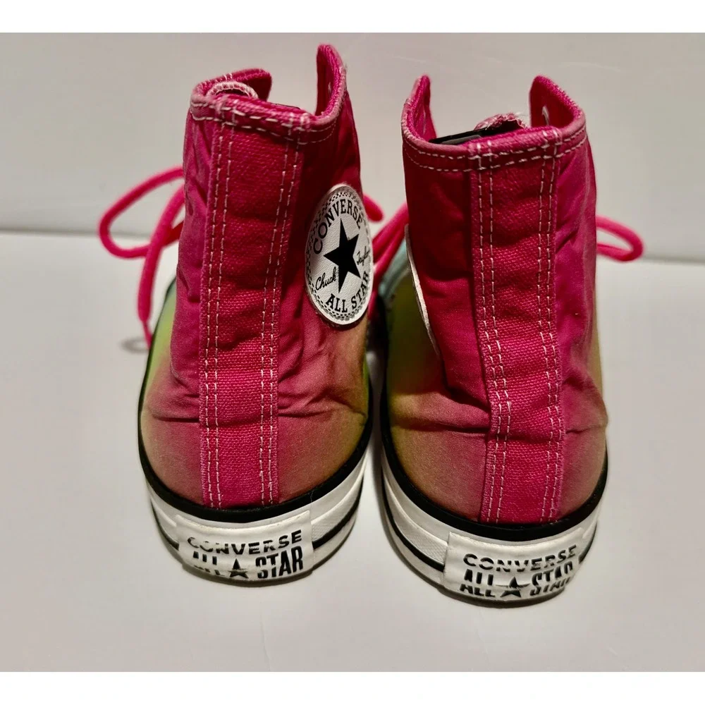 Converse Chuck Taylor All Star High Top Ombre Pink Teal Sneakers A07337F Kids 5